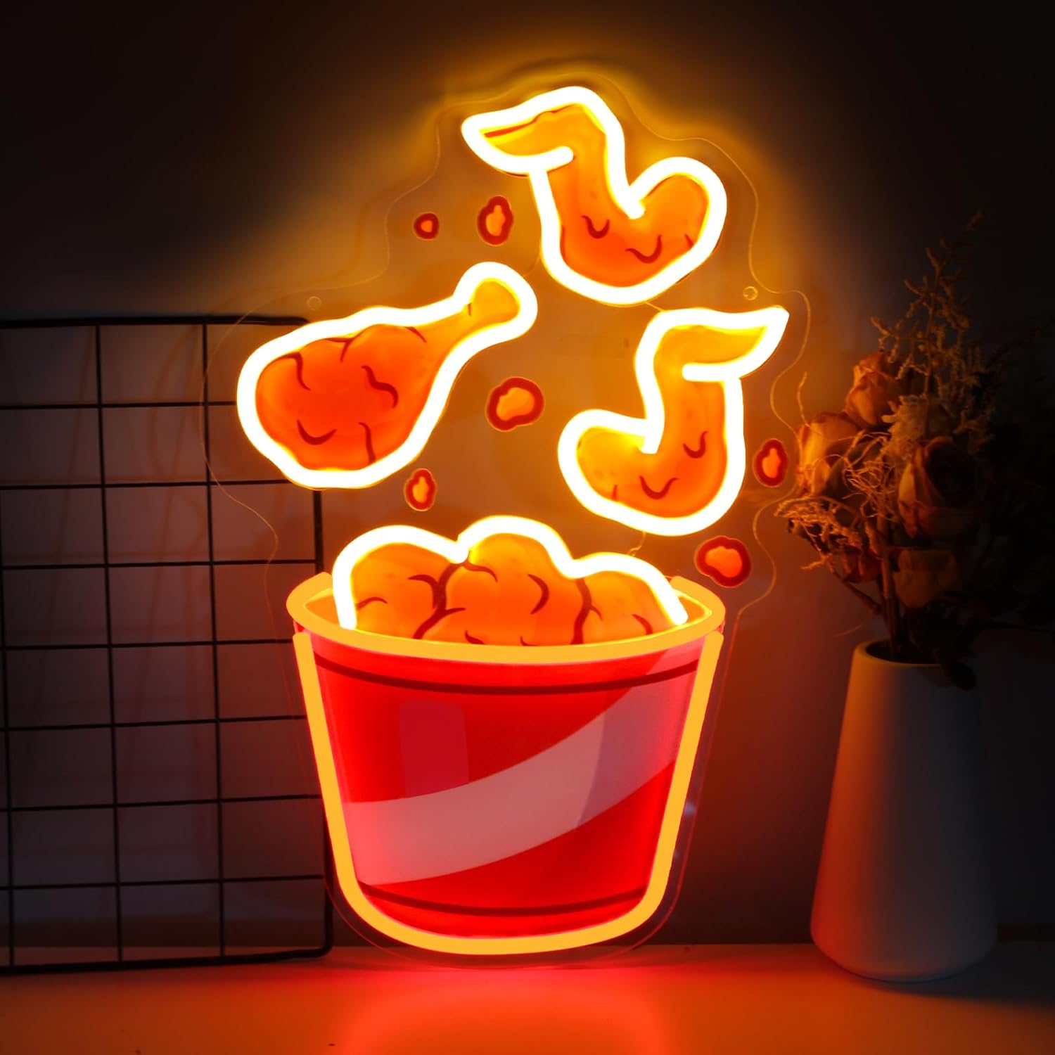 Letreiro Neon de Frango Frito  - Party Games Shop avaliação e preço