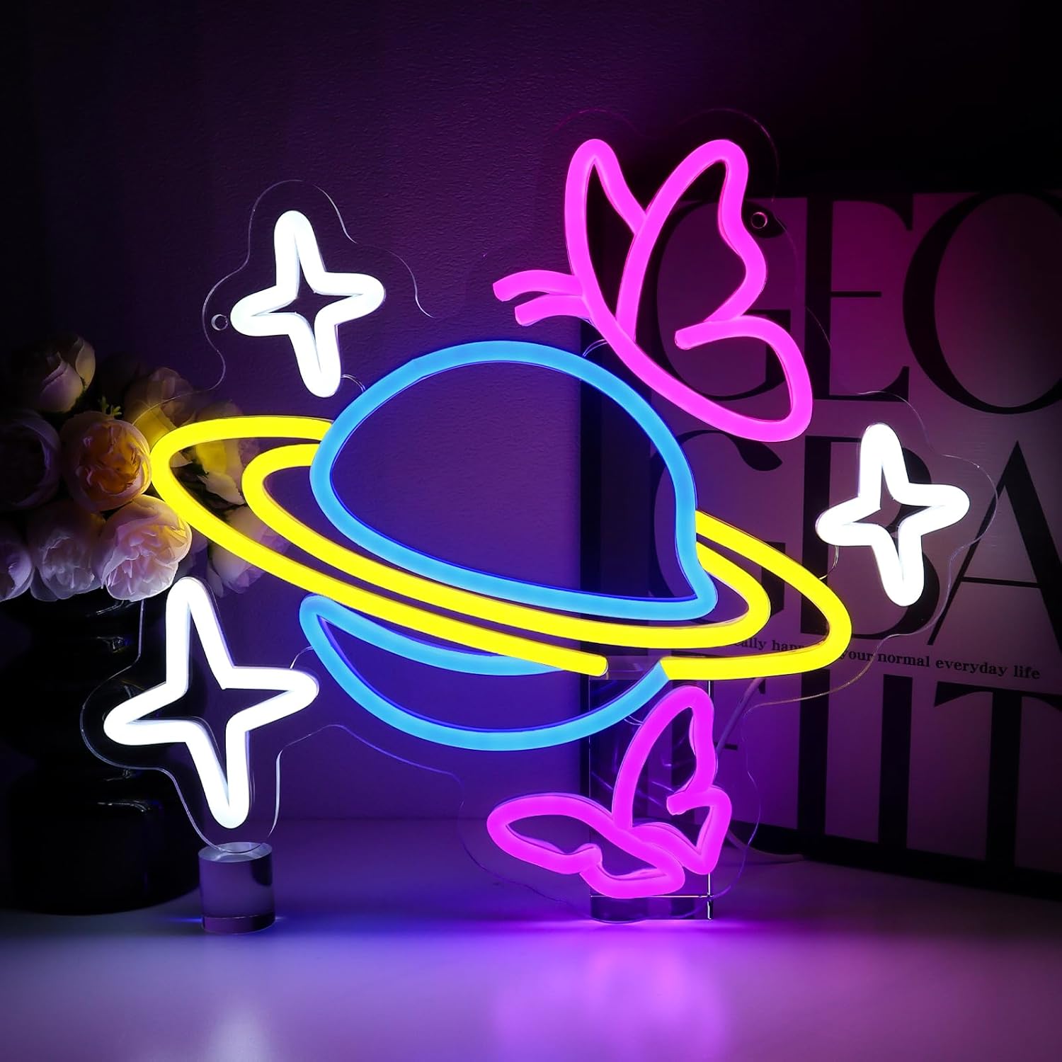 Letreiro Neon Planet Butterfly - Party Games Shop avaliação e preço