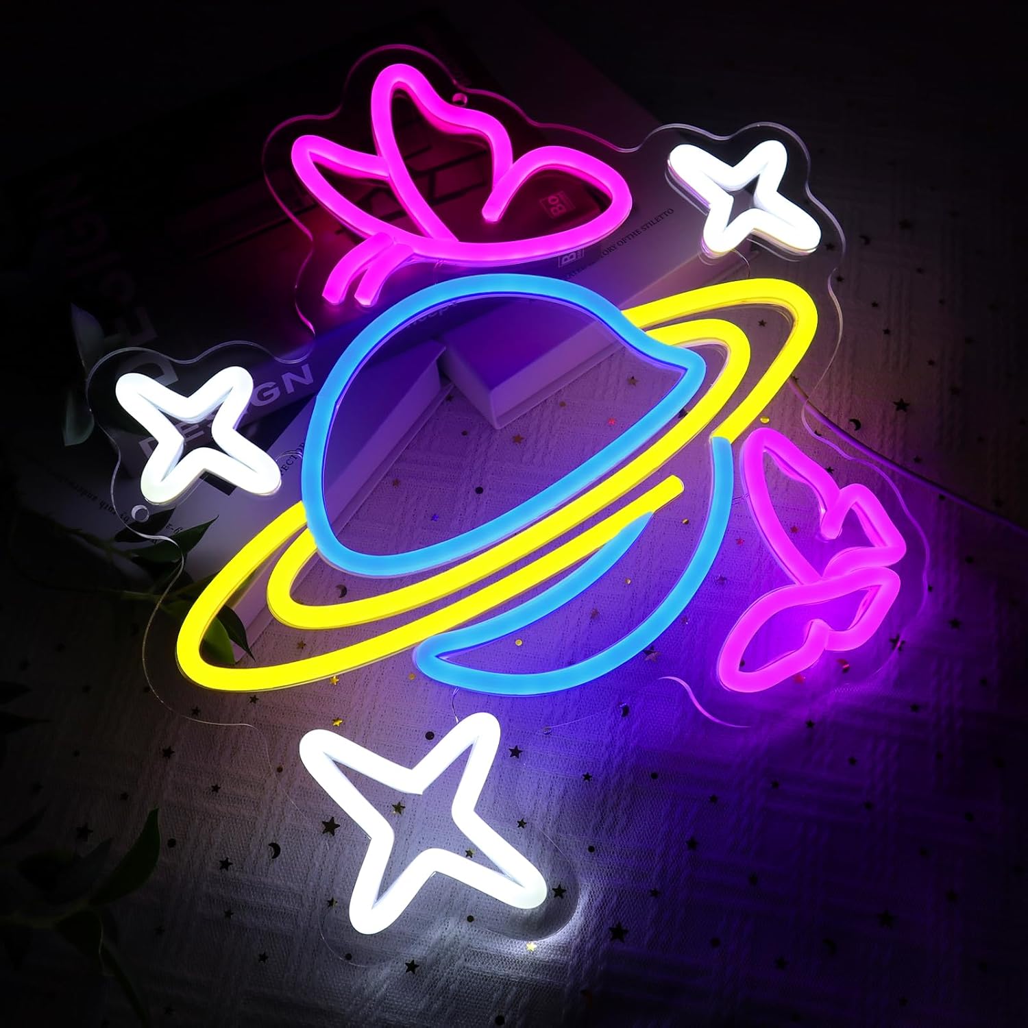 Letreiro Neon Planet Butterfly - Party Games Shop avaliação e preço