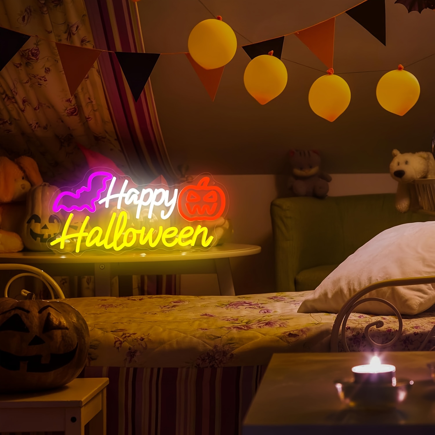 Letreiro Neon de Halloween Aju - Party Games Shop avaliação e preço