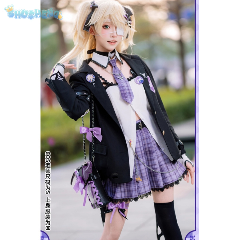 Fischl cosplay traje jogo gens - Party Games Shop avaliação e preço